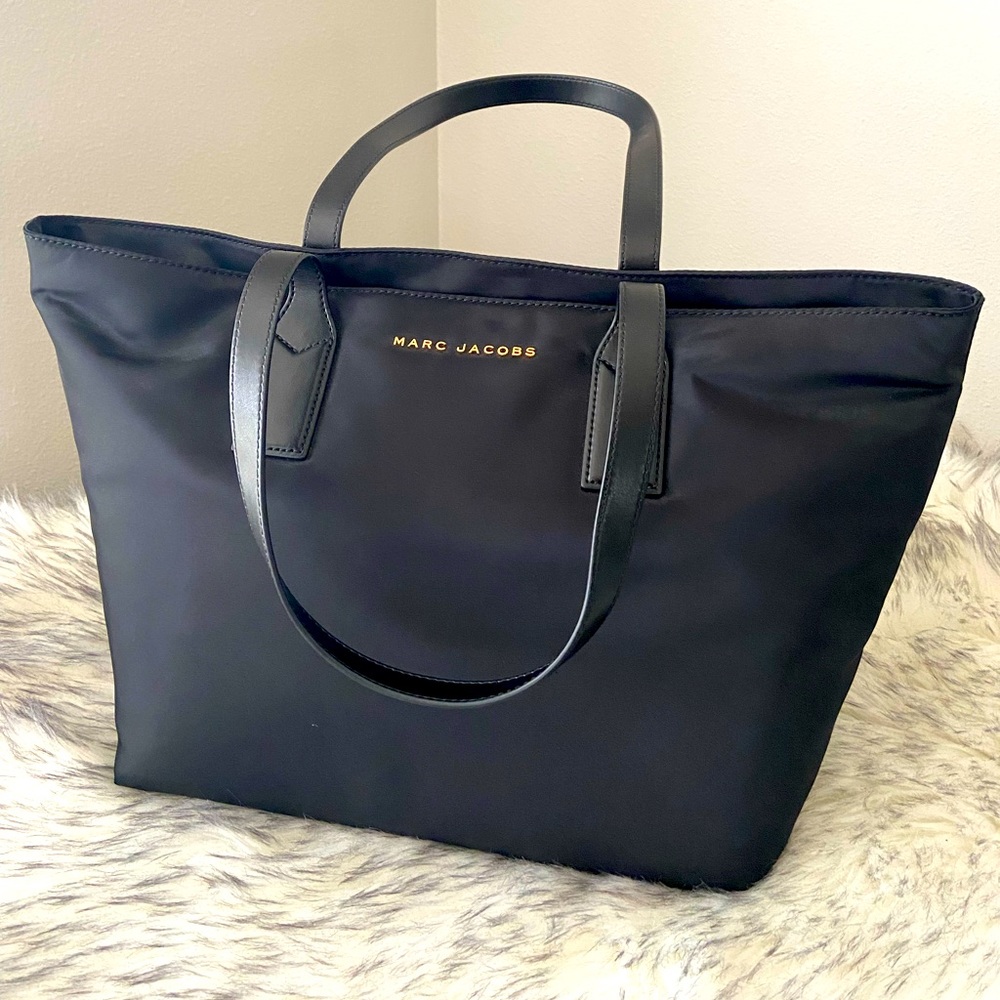 MARC JACOBS Nylon Black Handbag Satchel Tote M0013561 NEW